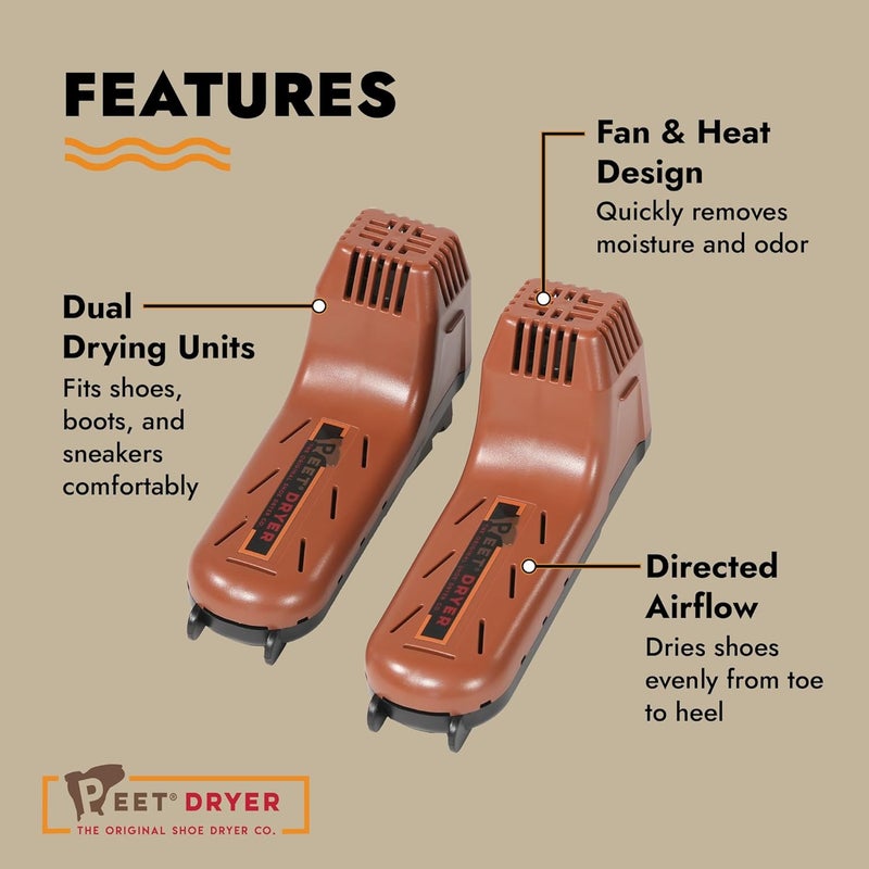 PEET , Power Plus Dryer, Lightweight & Portable Boot Dryer, Travel Shoe Dryer for Work Boots, Sneakers, Ski Boots, Cleats, Athletic Shoes - Image 4